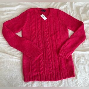 GAP Women's Bright Pink Cable Knit Sweater